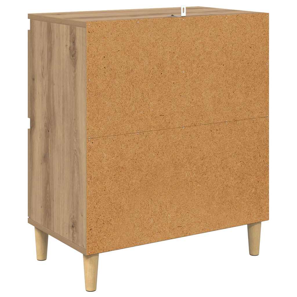 Sideboards 2 pcs Artisan Egetræ 60 x 35 x 70 cm Konstrueret træ