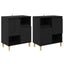 Sideboards 2 pcs Sort eg 60 x 35 x 70 cm Konstrueret træ