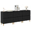 Sideboards 3 pcs Sort eg 60 x 35 x 70 cm Konstrueret træ