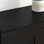 Væghængt skab 2 pcs Sort eg 69,5 x 34 x 90 cm Konstrueret træ