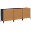 Sideboards 3 stk. Sort eg 60 x 35 x 70 cm Konstrueret træ