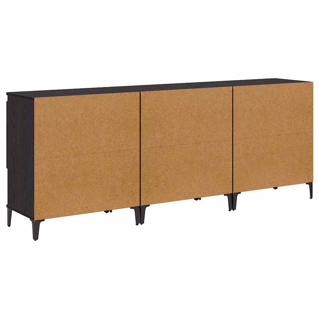 Sideboards 3 stk. Sort eg 60 x 35 x 70 cm Konstrueret træ