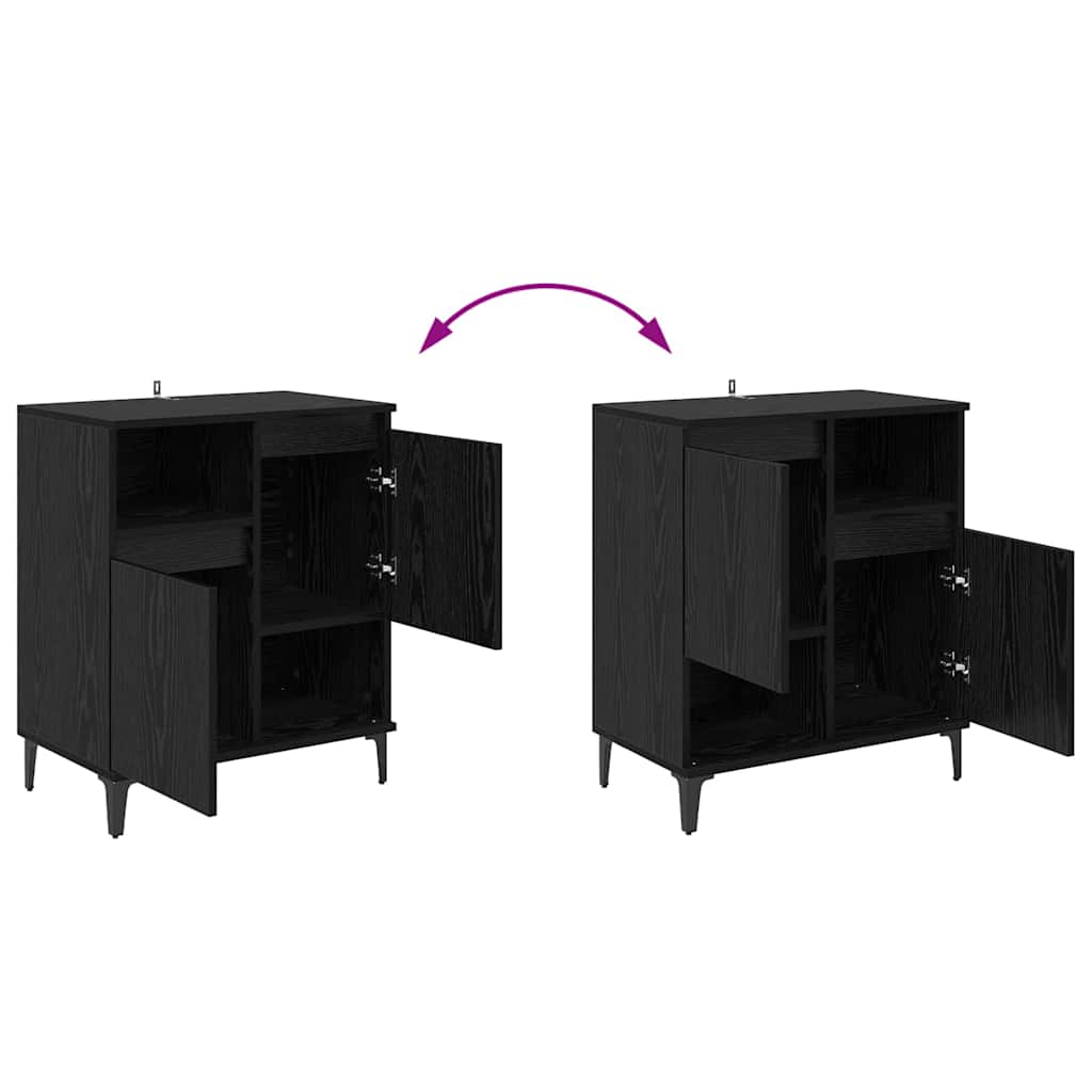 Sideboards 3 stk. Sort eg 60 x 35 x 70 cm Konstrueret træ
