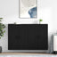 Væghængt skab 2 pcs Sort eg 69,5 x 34 x 90 cm Konstrueret træ
