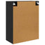 Væghængt skab 2 pcs Sort eg 69,5 x 34 x 90 cm Konstrueret træ
