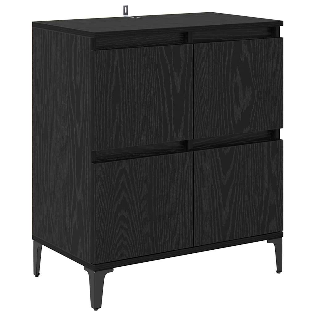 Sideboards 3 pcs Sort eg 60 x 35 x 70 cm Konstrueret træ