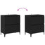 Sideboards 3 stk. Sort eg 60 x 35 x 70 cm Konstrueret træ