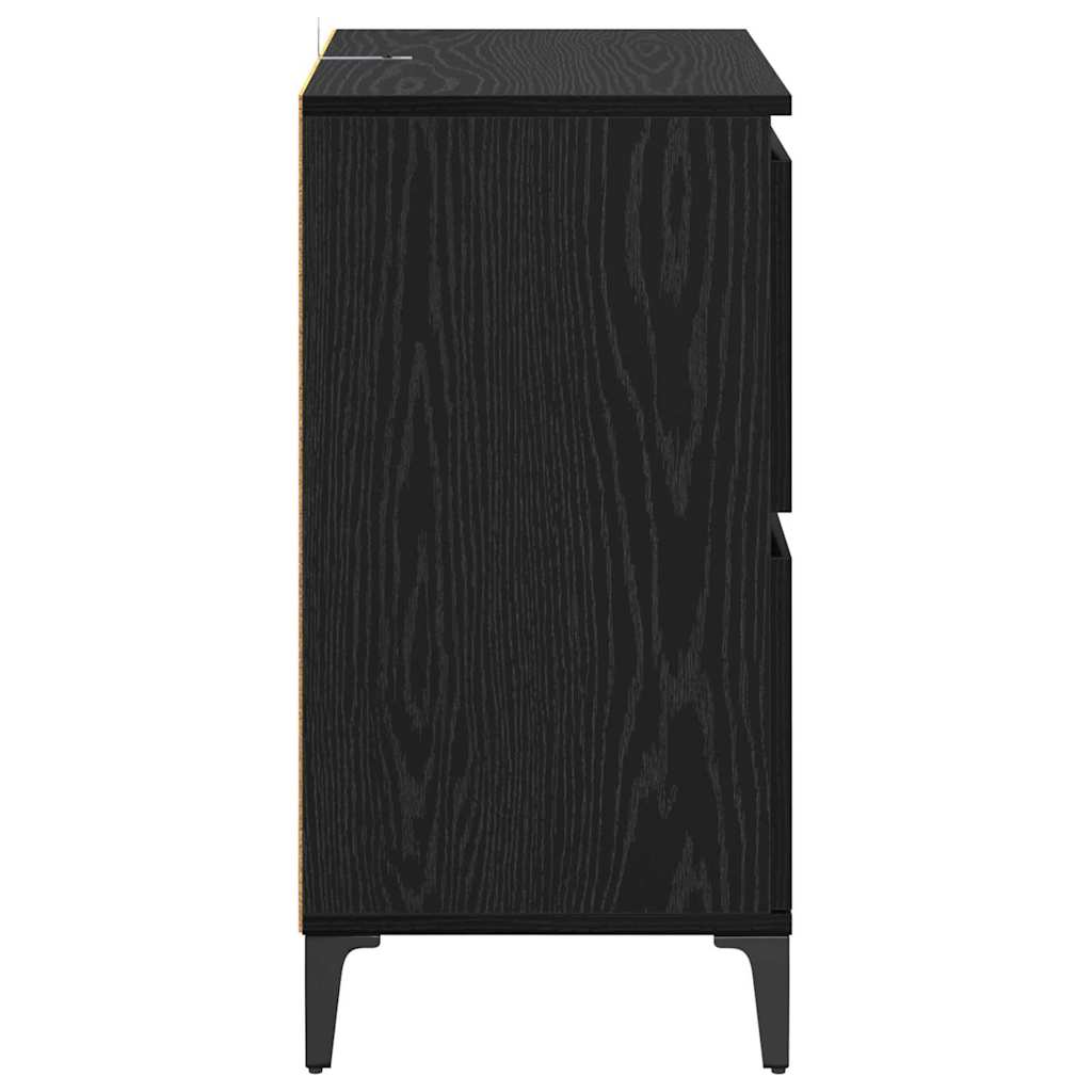 Sideboards 3 stk. Sort eg 60 x 35 x 70 cm Konstrueret træ