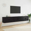 Væghængt TV-skab sæt 3 pcs Sort eg 80 x 34,5 x 40 cm