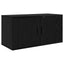 Væghængt TV-skab sæt 3 pcs Sort eg 80 x 34,5 x 40 cm