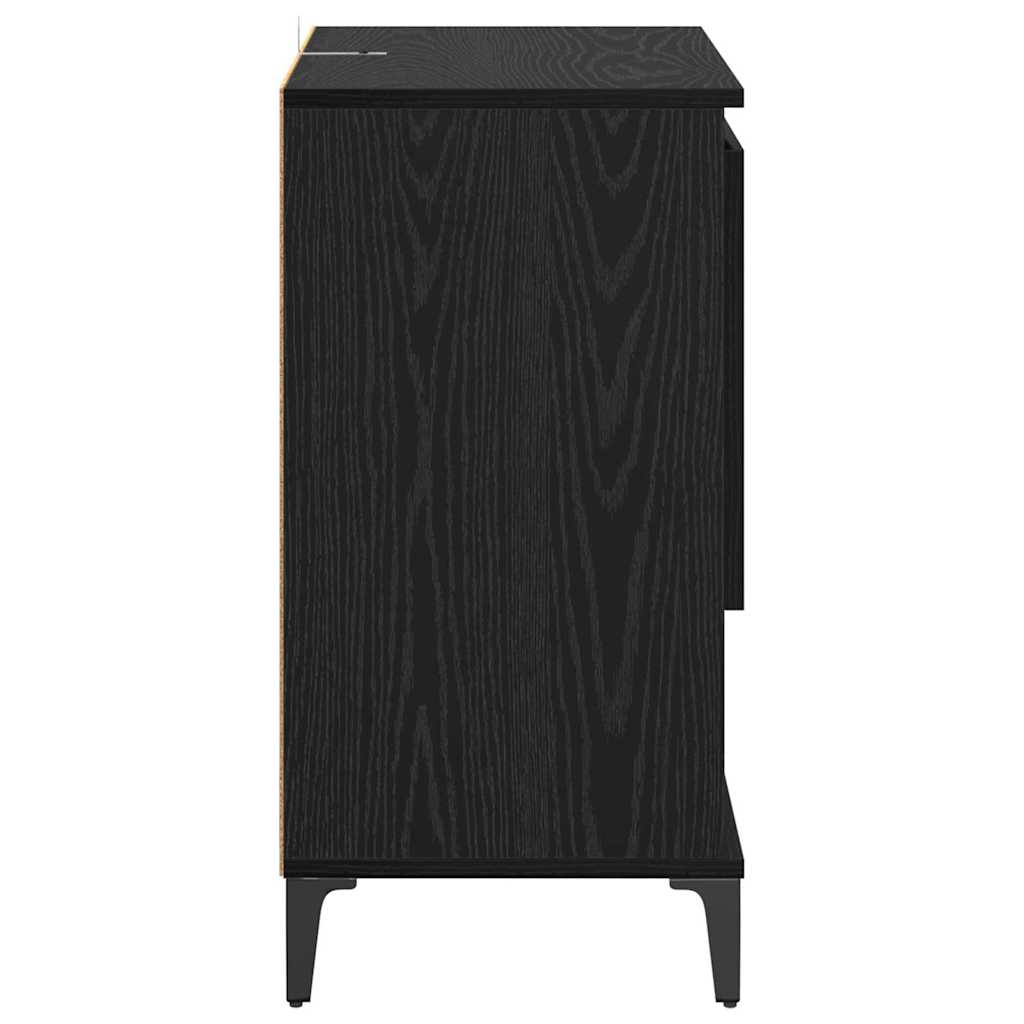 Sideboards 2 pcs Sort eg 60 x 35 x 70 cm Konstrueret træ
