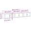 Væghængt TV-skab sæt 3 pcs Sort eg 100 x 34,5 x 40 cm