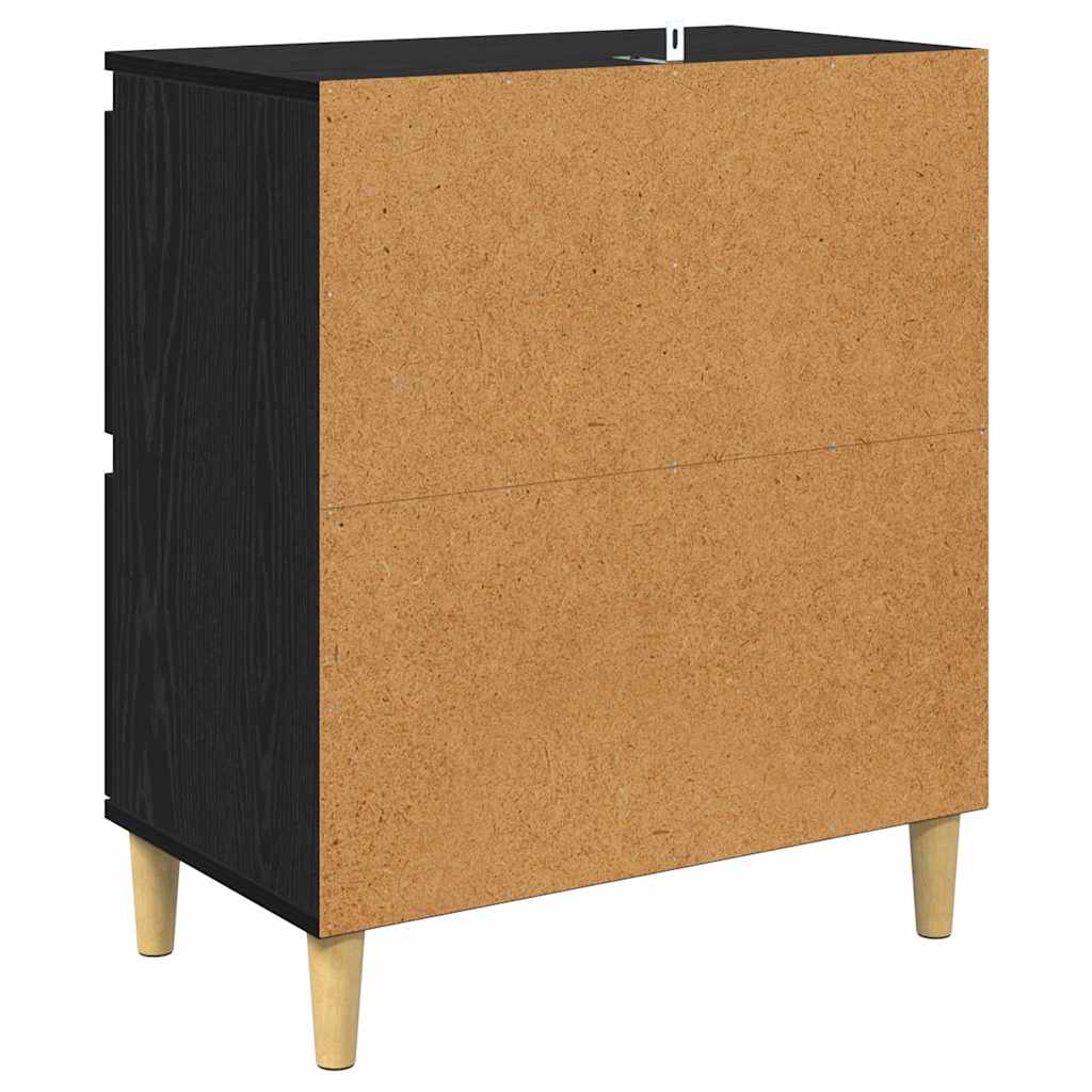 Sideboards 2 pcs Sort eg 60 x 35 x 70 cm Konstrueret træ