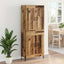 Highboard 2 pcs Gammelt træ Konstrueret træ
