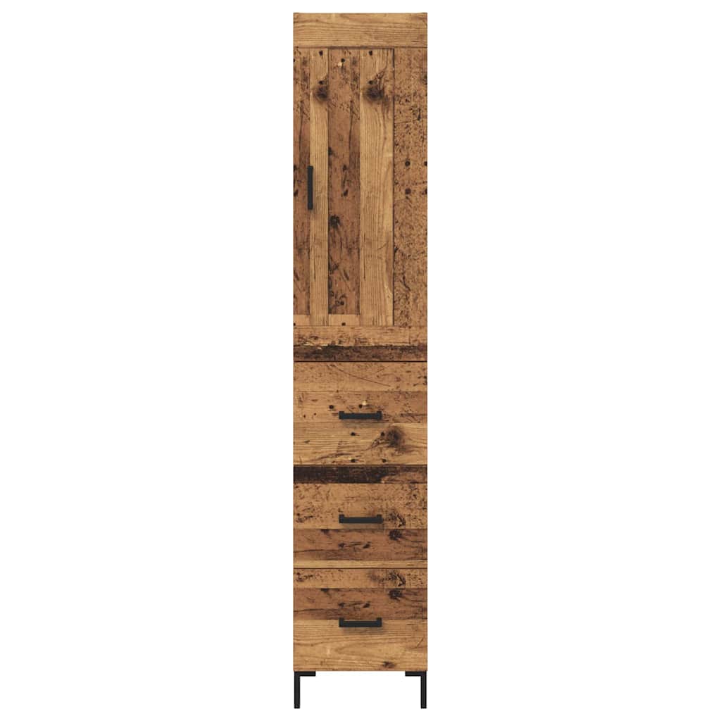 Highboard Gammelt træ 34,5 x 34 x 180 cm Konstrueret træ