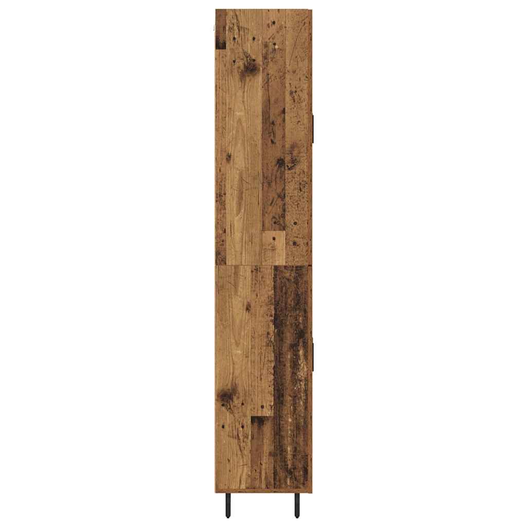 Highboard 2 pcs Gammelt træ Konstrueret træ