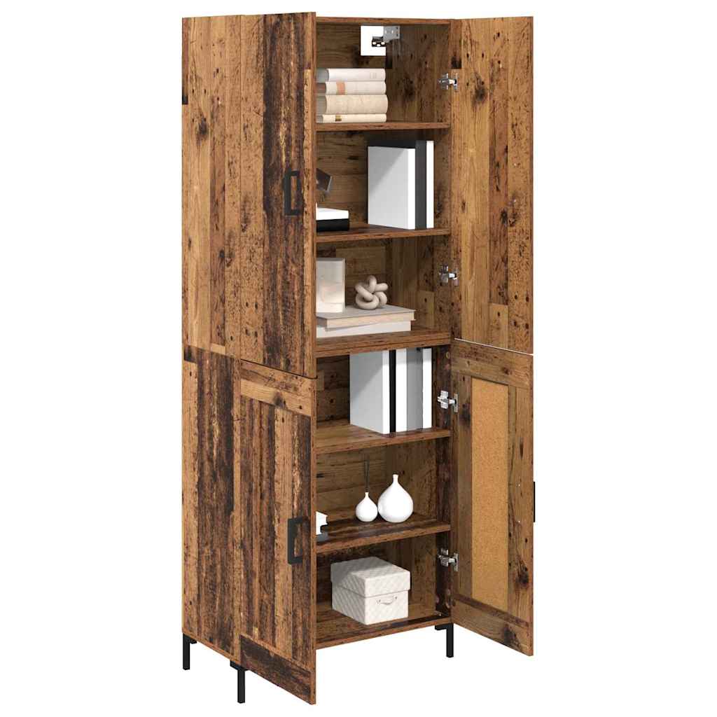 Highboard Gammelt træ 69,5 x 34 x 180 cm Konstrueret træ