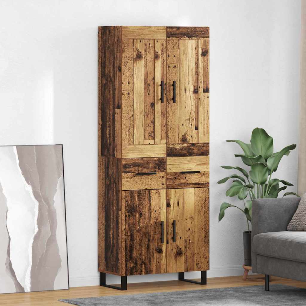 Highboard Gammelt træ 69,5 x 34 x 180 cm Konstrueret træ