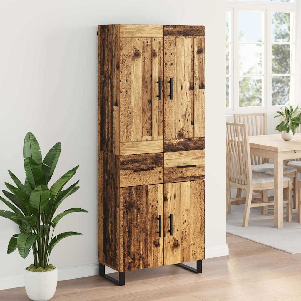 Highboard Gammelt træ 69,5 x 34 x 180 cm Konstrueret træ