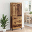 Highboard med skuffe 2 pcs Gammelt træ Konstrueret træ
