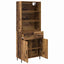 Highboard Gammelt træ 69,5 x 34 x 180 cm Ingeniørtræ og glas