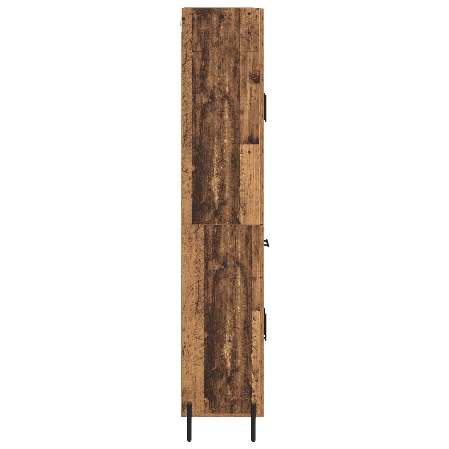 Highboard 2 pcs Gammelt træ Konstrueret træ