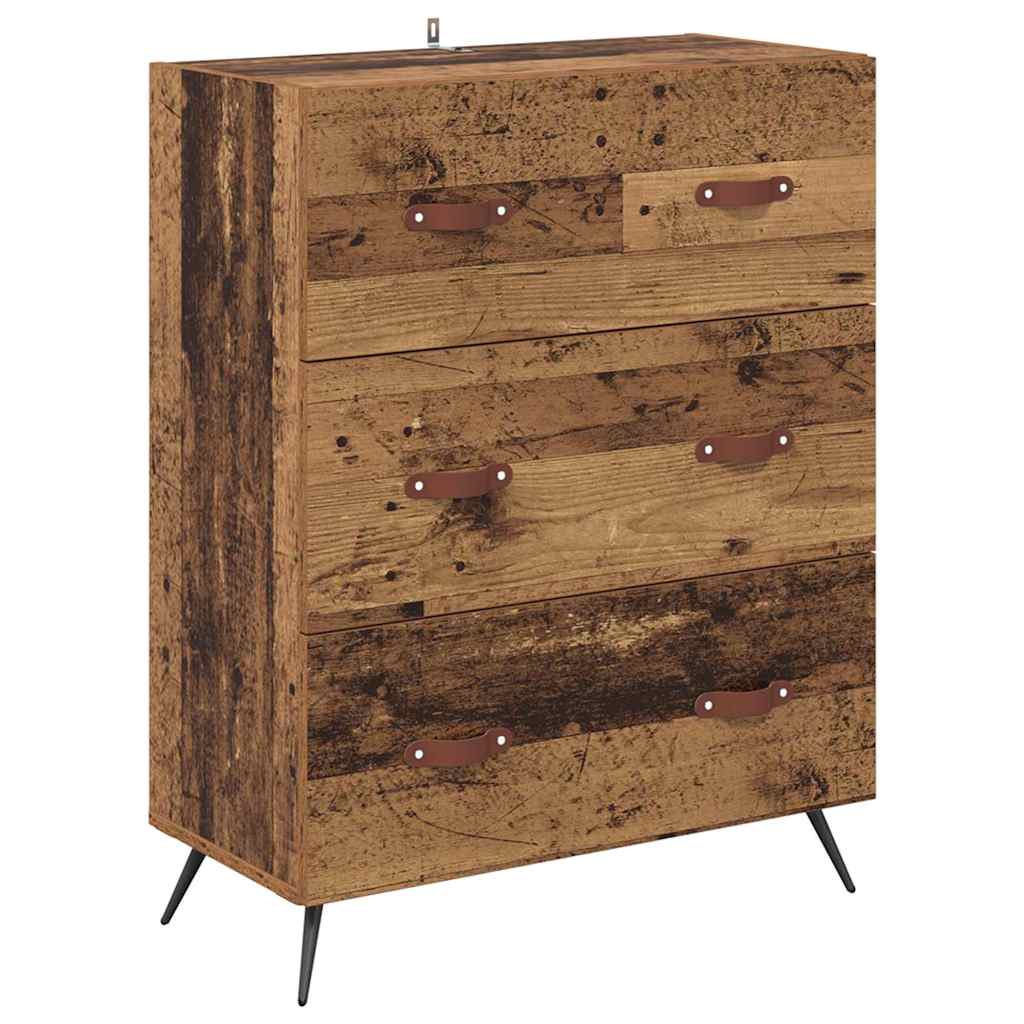 Highboard Gammelt træ 69,5 x 34 x 180 cm Konstrueret træ