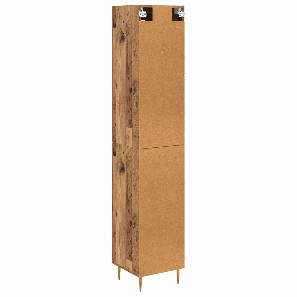 Highboard 2 pcs Gammelt træ Konstrueret træ