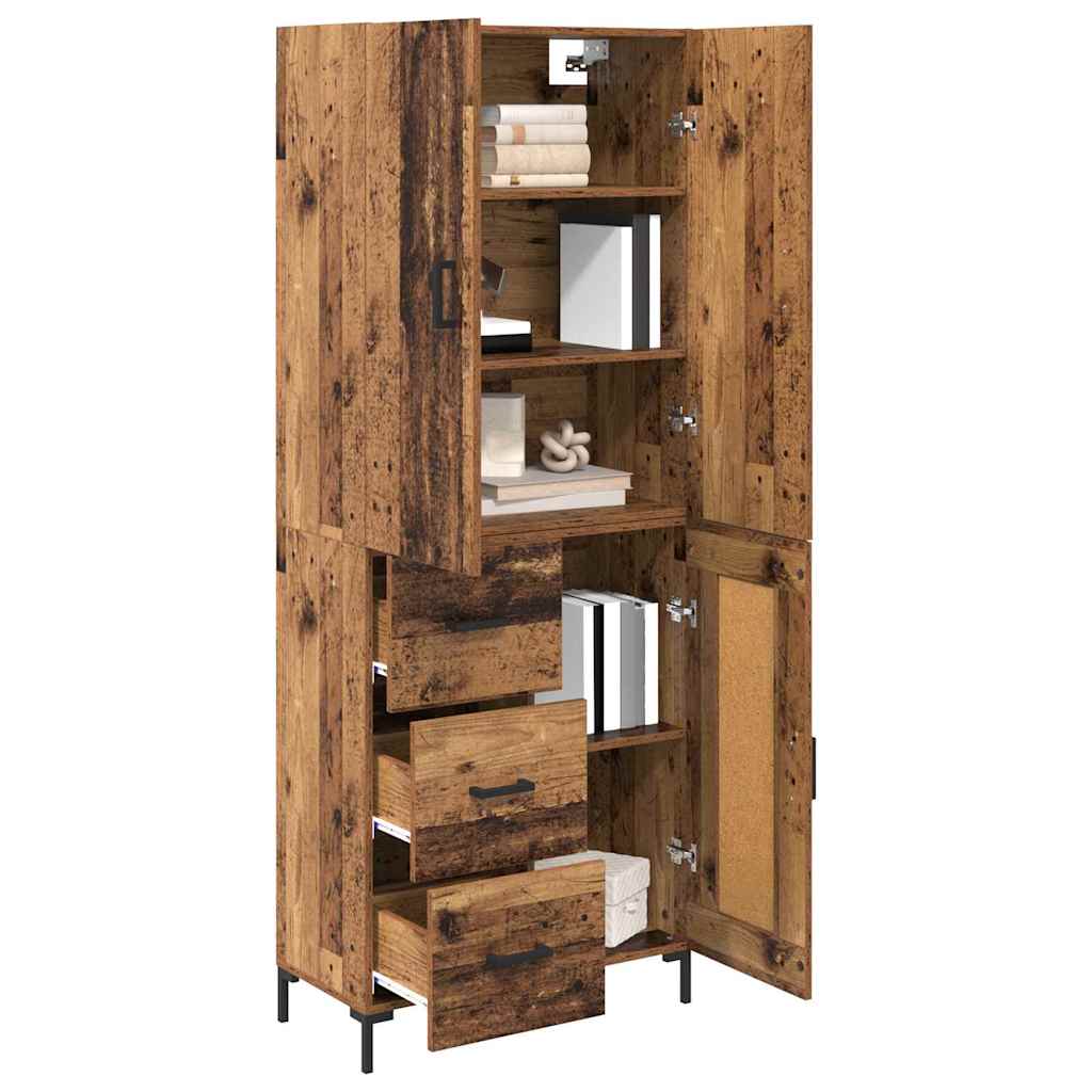 Highboard Gammelt træ 69,5 x 34 x 180 cm Konstrueret træ