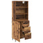 Highboard Gammelt træ 69,5 x 34 x 180 cm Ingeniørtræ og glas