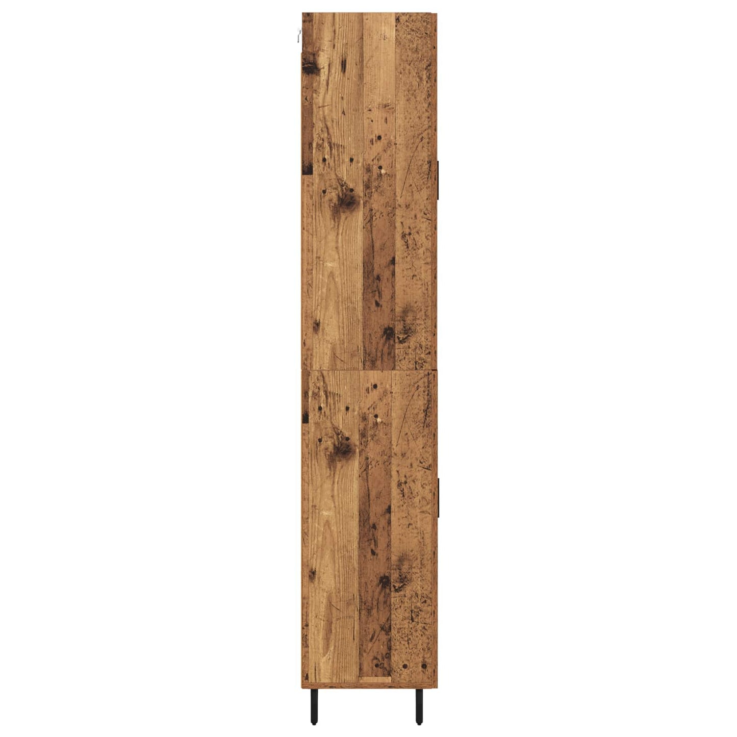 Highboard med skuffe 2 pcs Gammelt træ Konstrueret træ
