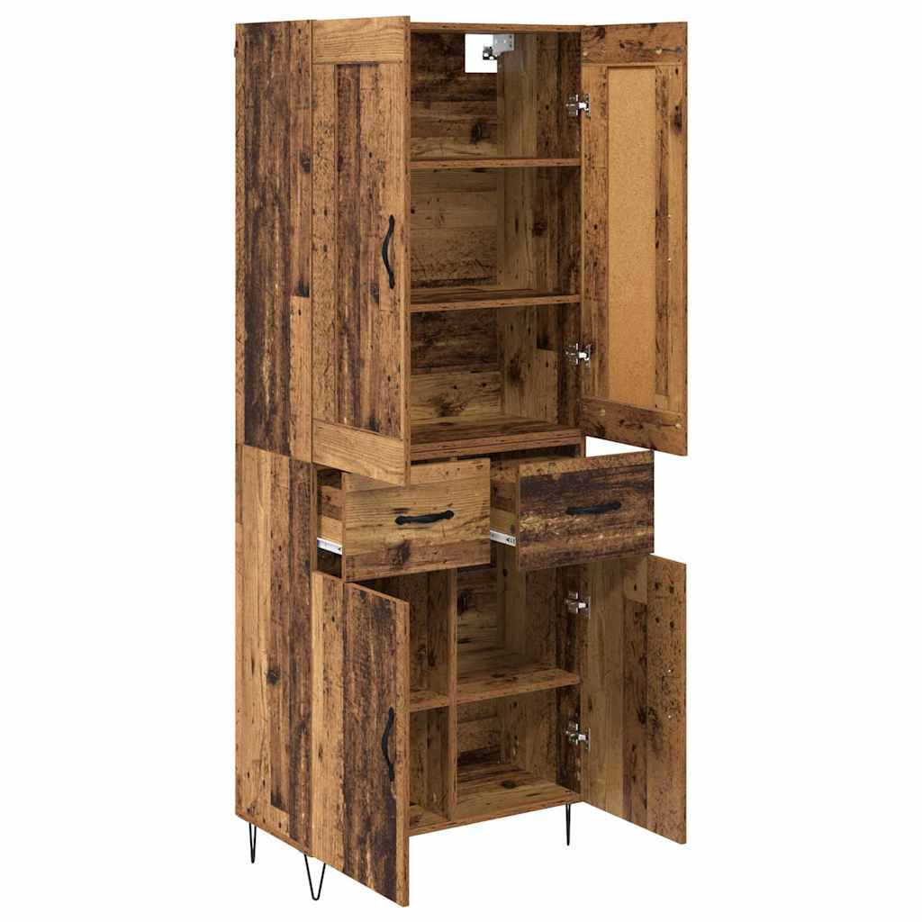 Highboard Gammelt træ 69,5 x 34 x 180 cm Konstrueret træ