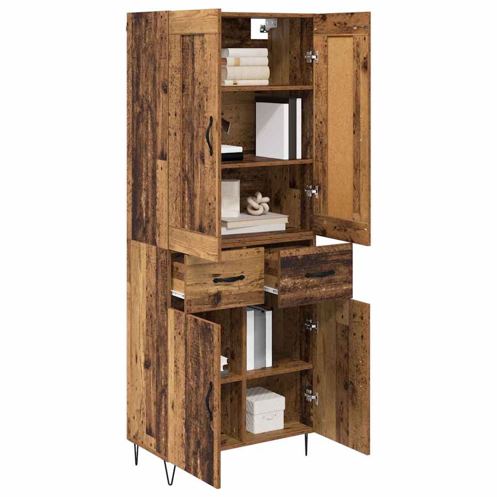 Highboard Gammelt træ 69,5 x 34 x 180 cm Konstrueret træ