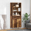 Highboard med skuffe 2 pcs Gammelt træ Konstrueret træ