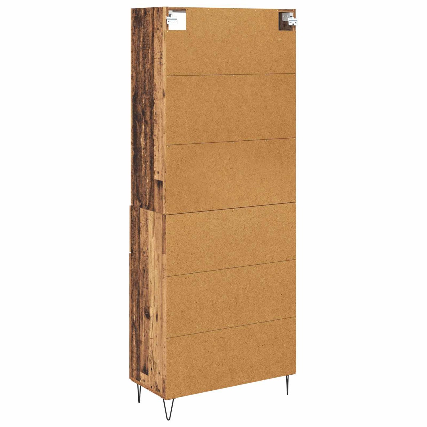 Highboard med skuffe 2 pcs Gammelt træ Konstrueret træ