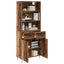 Highboard med skuffe 2 pcs Gammelt træ Konstrueret træ