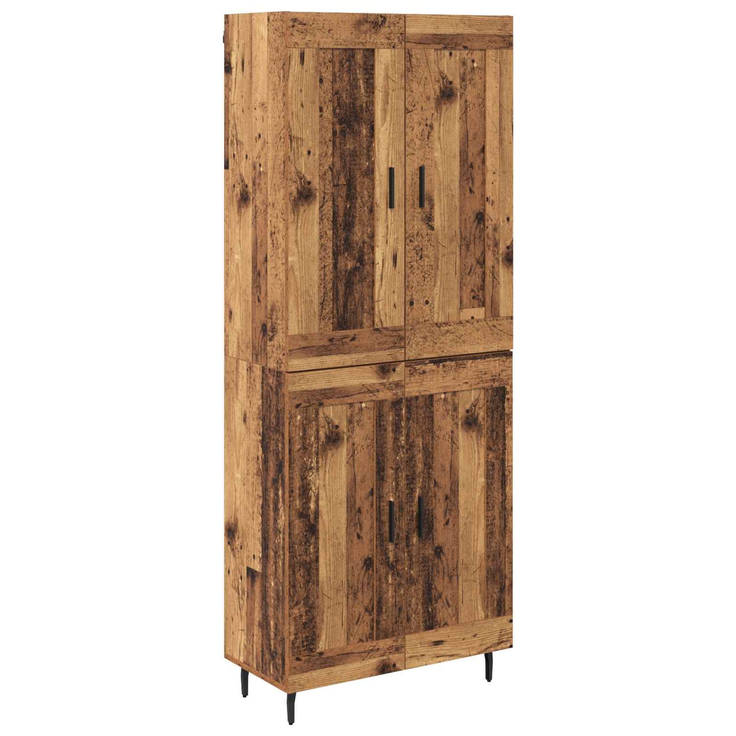 Highboard 2 pcs Gammelt træ Konstrueret træ