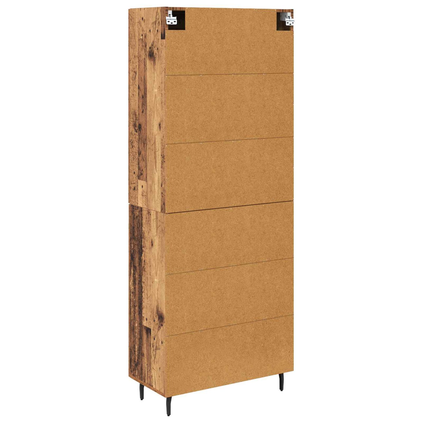 Highboard 2 pcs Gammelt træ Konstrueret træ