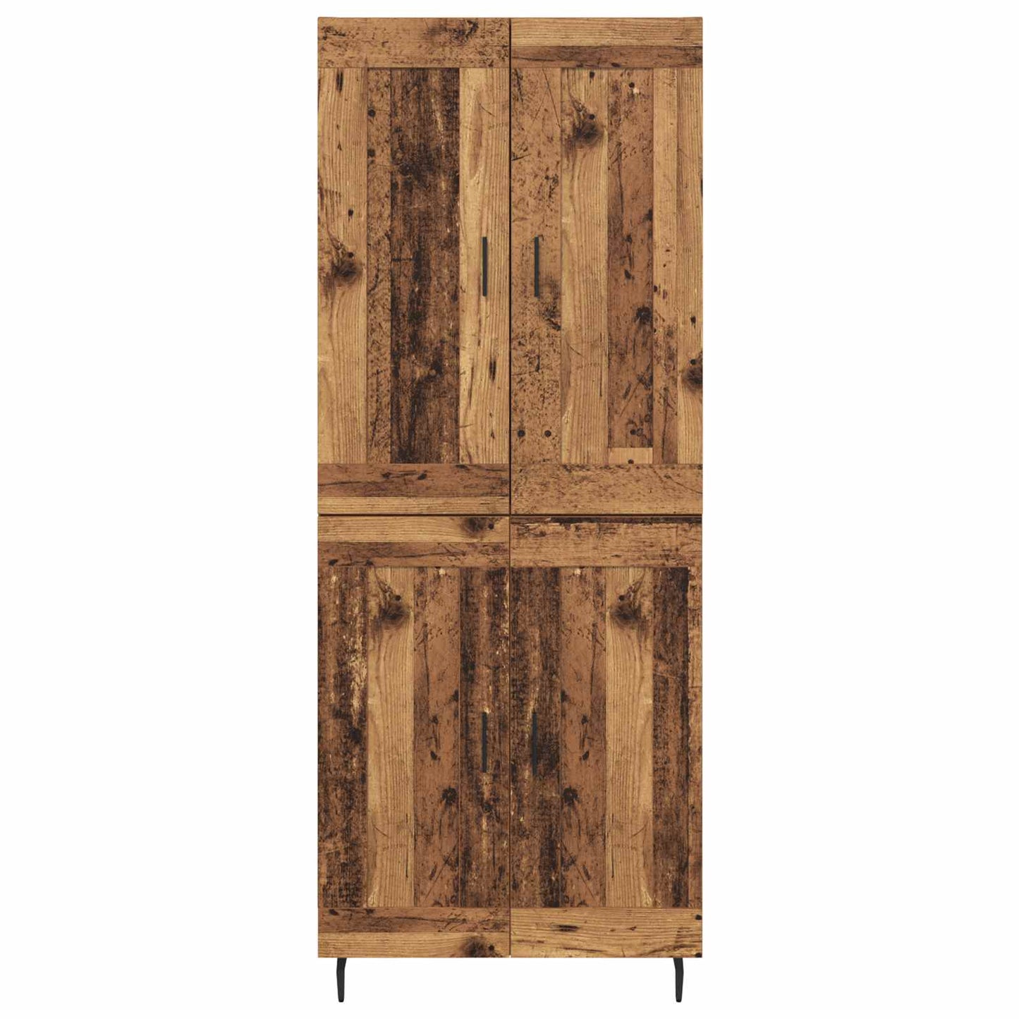 Highboard 2 pcs Gammelt træ Konstrueret træ