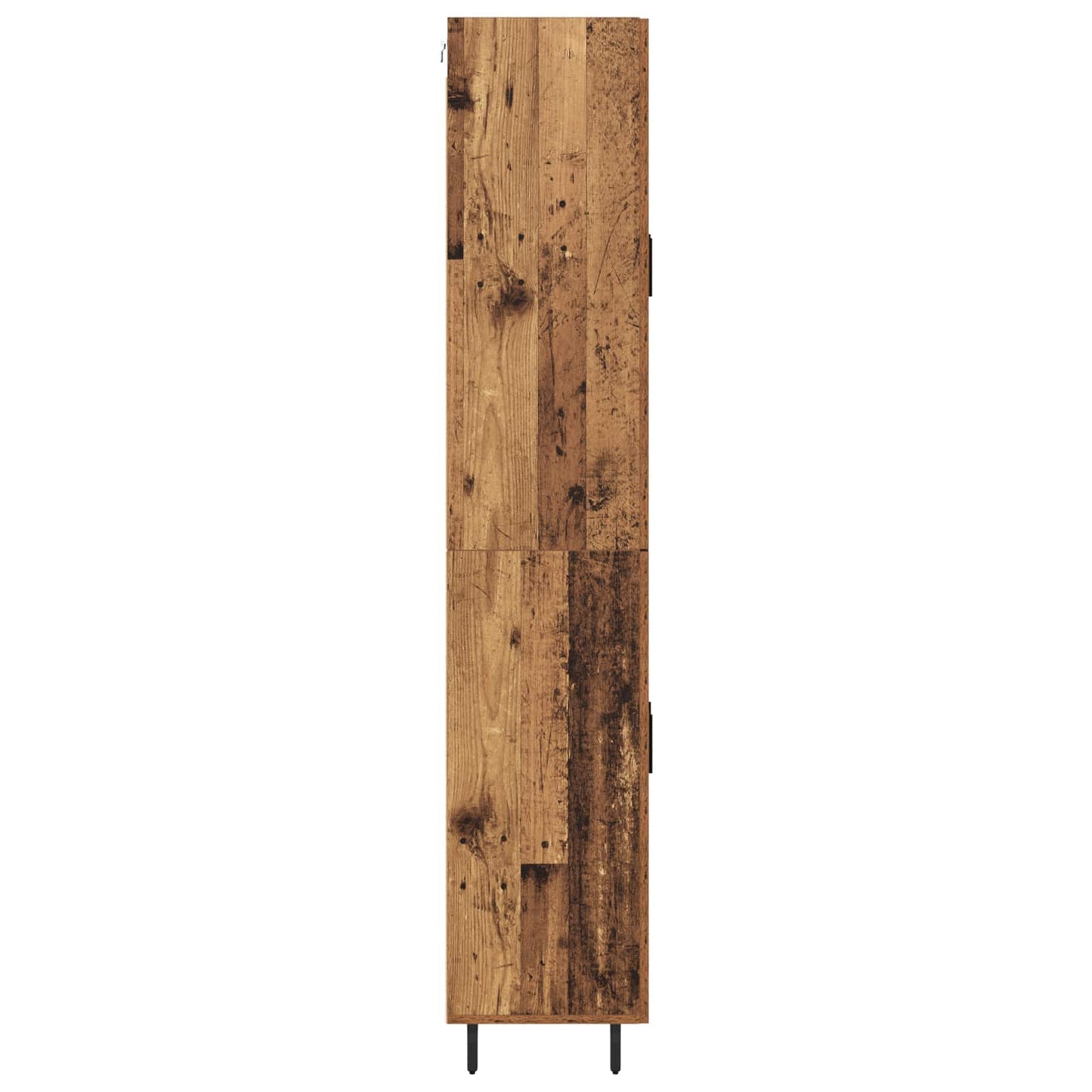 Highboard 2 pcs Gammelt træ Konstrueret træ