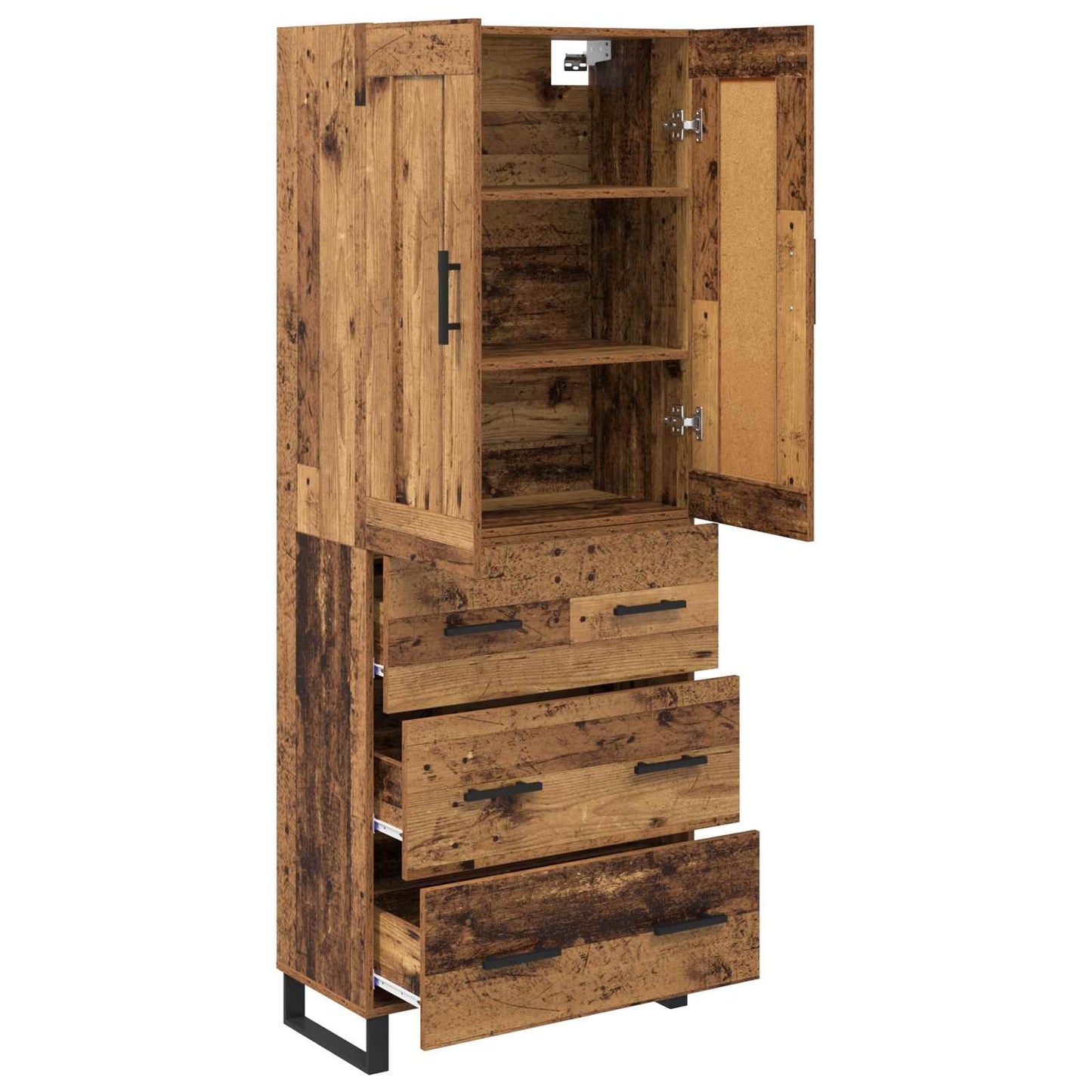 Highboard Gammelt træ 69,5 x 34 x 180 cm Konstrueret træ