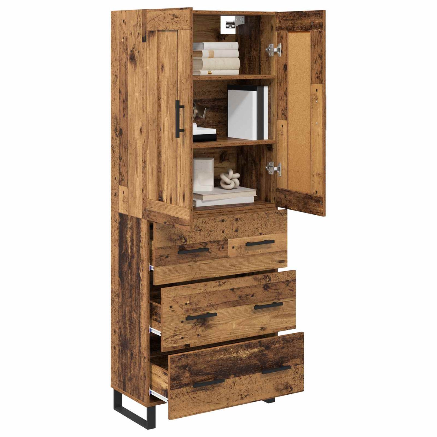 Highboard Gammelt træ 69,5 x 34 x 180 cm Konstrueret træ