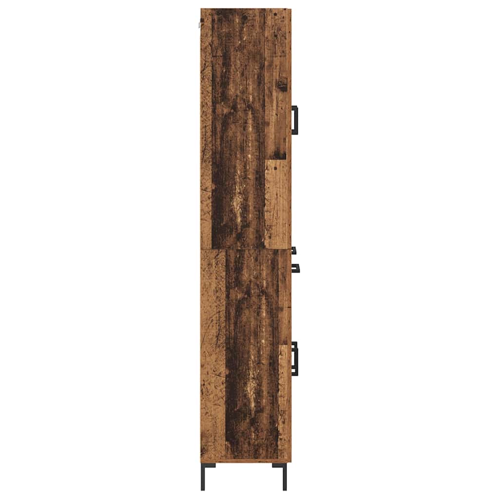 Highboard med skuffe 2 pcs Gammelt træ Konstrueret træ