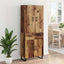 Highboard med skuffe 2 pcs Gammelt træ 69,5 x 34 x 180 cm