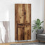 Highboard med skuffe 2 pcs Gammelt træ Konstrueret træ og glas