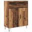 Highboard med skuffe 2 pcs Gammelt træ Konstrueret træ og glas
