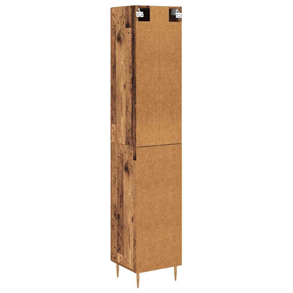 Highboard 2 pcs Gammelt træ Glas