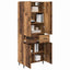 Highboard med skuffe 2 pcs Gammelt træ Ingeniørtræ og glas