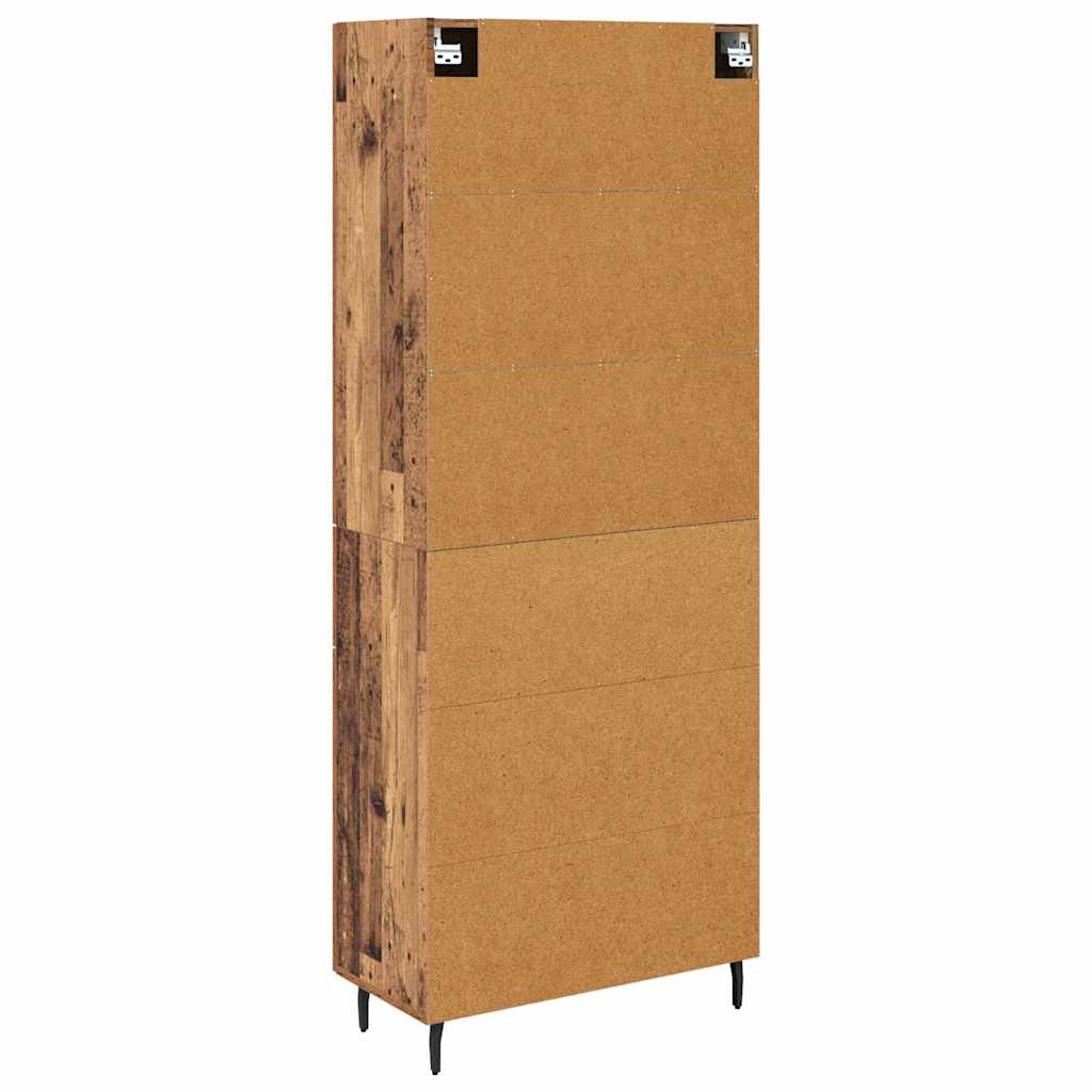 Highboard med skuffe 2 pcs Gammelt træ Konstrueret træ