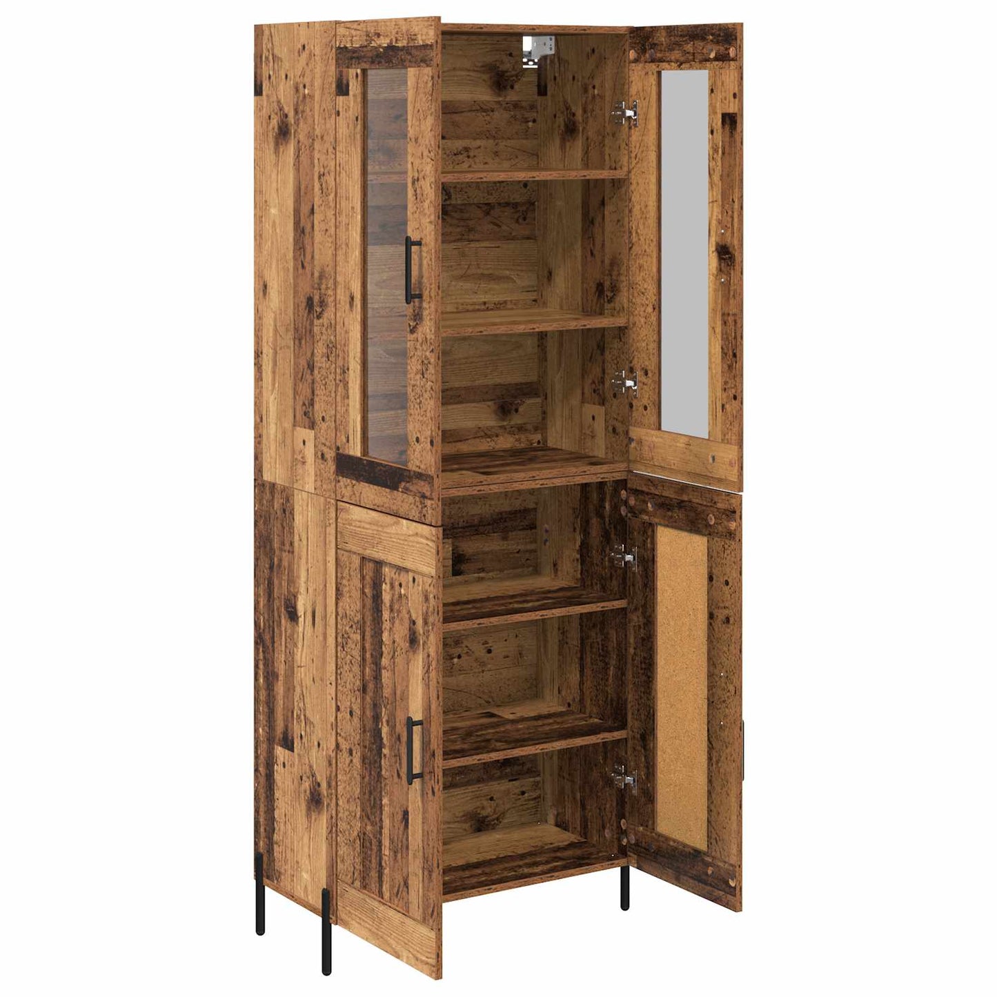 Highboard Gammelt træ 69,5 x 34 x 180 cm Konstrueret træ